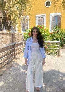 PRIMARK Pintresty Oversized Shirt Blue For Women