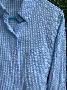 H&amp;M Gingham Baby Blue Shirt 🩵