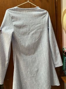 Cute Blue Tweed Dress