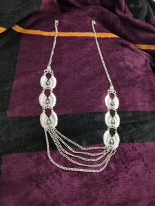grey metal necklace