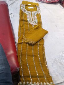 Mustard color suit