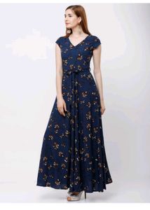 Floral Print V-Neck Dress