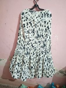 Dalmatian Flare Long Skirt - Freesize Ivory
