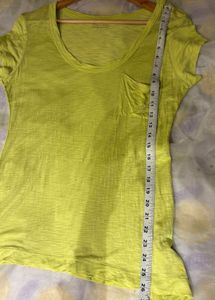 Calvin Klein Neon Yellow Pocket Tee