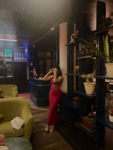 Red Halter Neck Dress