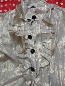Ruffled Button Down Top