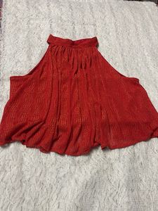 Red Cute Crop Top