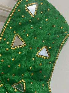 Green Embellished Blouse
