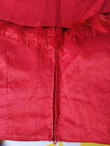 Padded Red Blouse (Size Extendable)