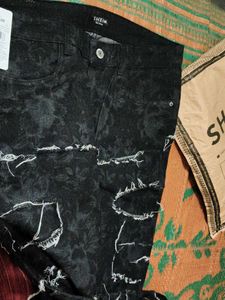 Distressed Black Jeans