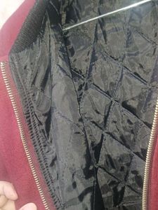 Burgundy Bomber Jacket