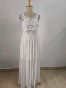 Elegant White Ethnic Gown