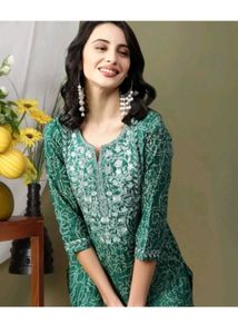Elegant Green Printed Kurta