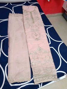 Elegant Pink Kurta Set Suit Piece