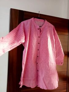 Pink Striped Tunic Top
