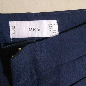 MANGO Formals Navy Bootcut Trousers
