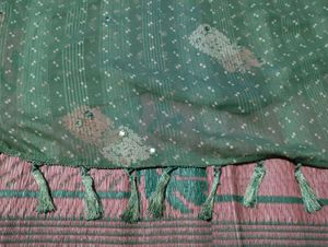 Saree With Butta Design