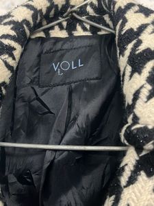 Houndstooth Print Coat