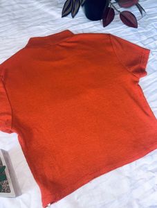 SHEIN Ribbed Mock Neck Top