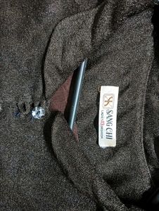 Vintage Style Brown Long Sleeve Top