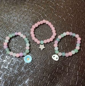 3 Cute Beaded Charm Bracelets