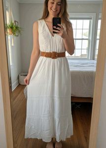 White Maxi Dress (without belt)