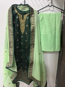 Green Partywear Palazzo Set