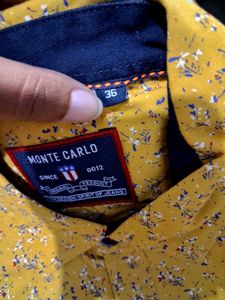 Monte Carlo Mustard Floral Shirt