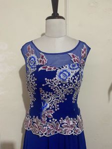 Elegant Blue Ethnic Gown