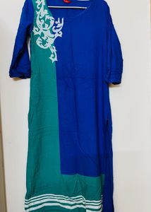 W kurta - Blue n Green combination; Size 10
