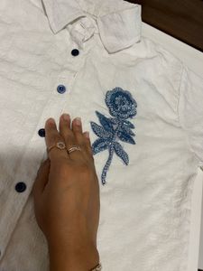 Embroidered White Shirt
