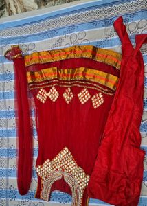Beautiful Red Anarkali Suit Under 500