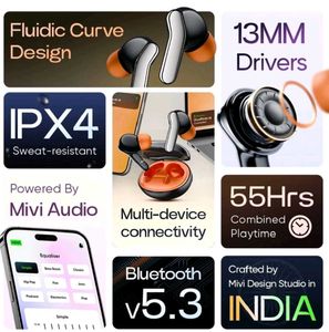 mivi duepods I6 with free wired Headphone
