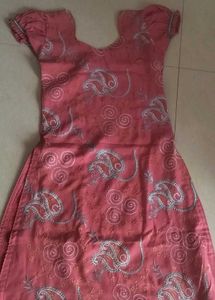 Pink Embroidered Kurti