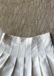White Pleated Mini Tennis Skirt
