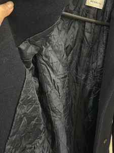 Navy blue overcoat