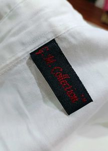 Unique White Shirt Dress with Scarf Detail