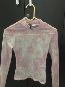 H&M Sheer Tie-Dye Top