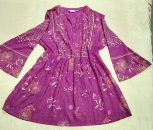 Boho Floral Print Bell Sleeve Mini Dress