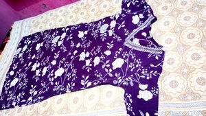 Pure Cotton Kurti Set With New Sare