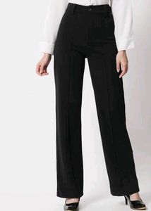 Vintage Inspired Black Wide Leg Trousers