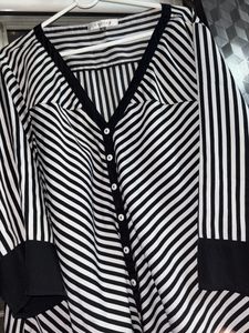 White And Black Shirt