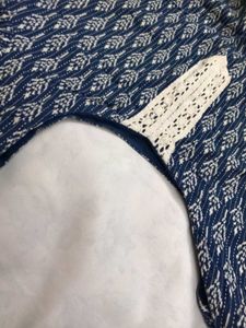 Boho Blue Print Short Kurti