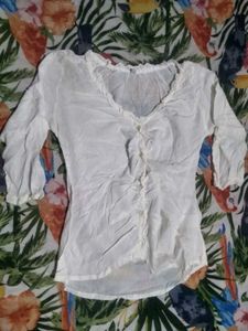 Elegant White Button-Down Top