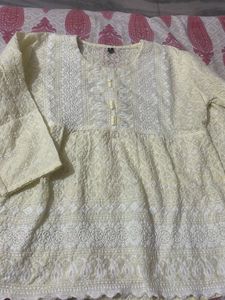 Chikankari short kurti