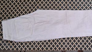 cream colour straight jeans