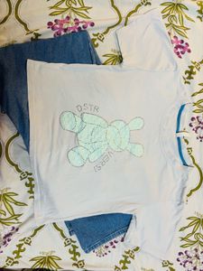 Cute Crop Oversized Tshirt