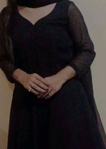 Black Anarkali Suit Set