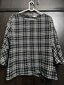 AND Black Checker Blouse