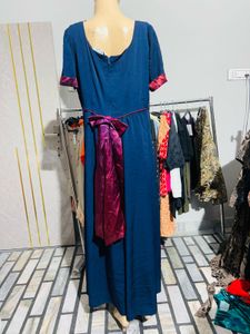 Elegant Blue Maxi Dress
